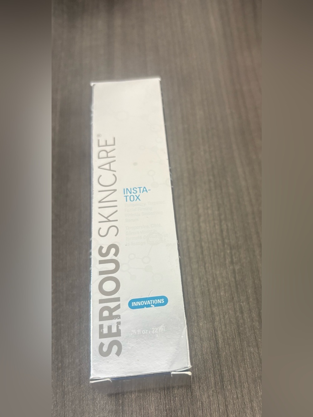 Serious Skincare Insta-Tox Facial Firming Wrinkle Smoothing Serum .75fl.oz NIB